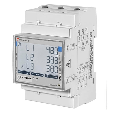 EM330 DIN - 3 Phase Energy Meter 5A CT MID